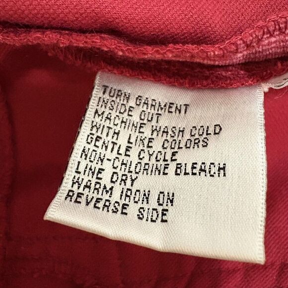 Talbots Jacket Womens Petite Medium Red Corduroy Stretch Zip Front Mock Neck - Picture 7 of 8